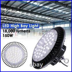 DELight 4 Pack 150W UFO IP65 High Bay LED Light 18000lm 6500K Factory Lighting