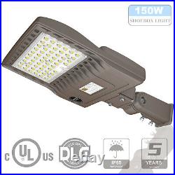 DLC 150W LED Parking Lot Light Outdoor Commercial Shoebox Street Ligtting 5000k