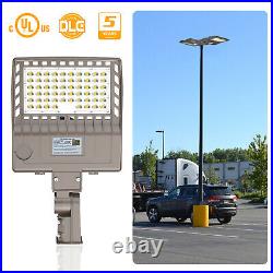 DLC 150W LED Parking Lot Light Outdoor Commercial Shoebox Street Ligtting 5000k