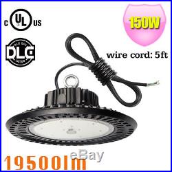 DLC 150W LED UFO High Bay Light IP65 Industrial Workshop Warehouse Lights 5000K