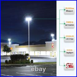 DLC 200W LED Shoebox Parking Lot Light Commercial Outdoor Area Street Pole Light