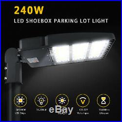 DLC 240WATTS LED Shoebox Pole Lights Replace 1000W MH Tennis Court Light 5700K