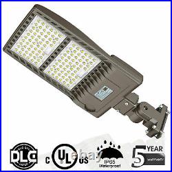 DLC 320W LED Parking Lot Light 44,800Lm Commercial Outdoor Shoebox Street Light