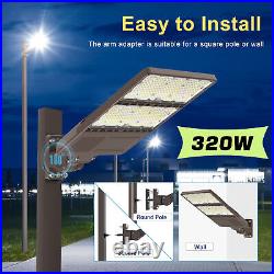 DLC 320W LED Parking Lot Light with Photocell Module Street Shoebox Area Lights