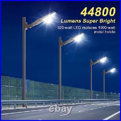 DLC 320W LED Parking Lot Light with Photocell Module Street Shoebox Area Lights