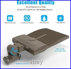 DLC 320W LED Shoebox Light Commercial Parking Lot Street Area Lighting Arm Mount