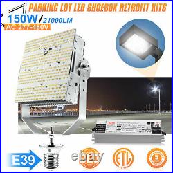 DLC 480V Commercial LED Parking Lot Light 150W LED Retrofit Kits Shoebox Fixture