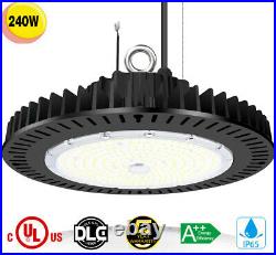 DLC Commercial 240W UFO LED High Bay Shop Light Warehouse Industrial Lamp 5000K