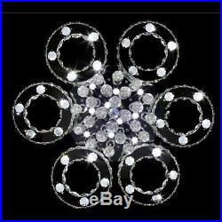 Dia 80cm Large Crystal LED Chrome Ceiling Light Flush Mount Chandelier Lighting