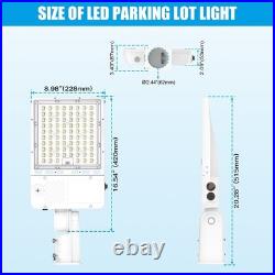 Dimmable 150W LED Shoebox Pole Light Dusk To Dawn Street Light 3000K/4000K/5000K