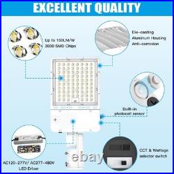 Dimmable 150W LED Shoebox Pole Light Dusk To Dawn Street Light 3000K/4000K/5000K