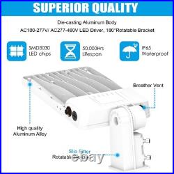 Dimmable 150W LED Shoebox Pole Light Dusk To Dawn Street Light 3000K/4000K/5000K