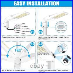 Dimmable 150W LED Shoebox Pole Light Dusk To Dawn Street Light 3000K/4000K/5000K