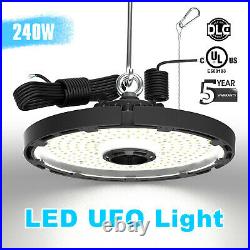 Dimmable UFO LED High Bay Light 240W Factory Warehouse Industrial Shop Light