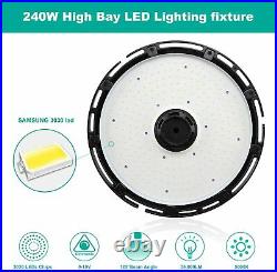 Dimmable UFO LED High Bay Light 240W Factory Warehouse Industrial Shop Light