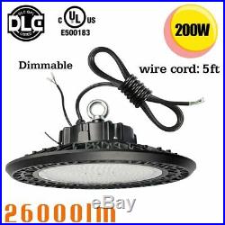 Dimmable UL DLC 480Volt LED UFO high bay 100W 150W 200W 240W 120° 5000K daylight