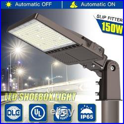 Dusk To Dawn LED Shoebox Pole Light 150 Watt 22500LM Street Parking Lot Lamp