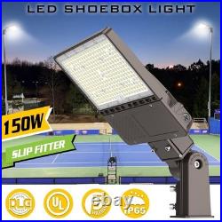 Dusk To Dawn LED Shoebox Pole Light 150 Watt 22500LM Street Parking Lot Lamp