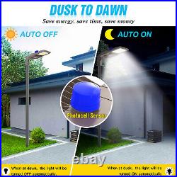 Dusk to Dawn 150W LED Shoebox Area Light Parking Lot Tennis Courts Pole Lighting