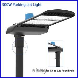 Dusk to Dawn 300W LED Street Pole Light Outdoor Parking Lot Shoebox Area Fixture