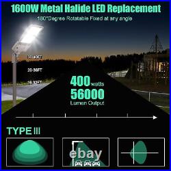 Dusk to Dawn 480V 400W LED Parking lot Light 56000LM Shoebox Stadium Lights