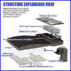 Dusk to Dawn 480V 400W LED Parking lot Light 56000LM Shoebox Stadium Lights