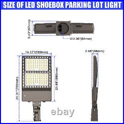 Dusk to Dawn 480V 400W LED Parking lot Light 56000LM Shoebox Stadium Lights