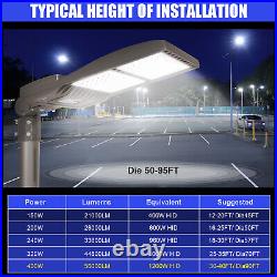 Dusk to Dawn 480V 400W LED Parking lot Light 56000LM Shoebox Stadium Lights