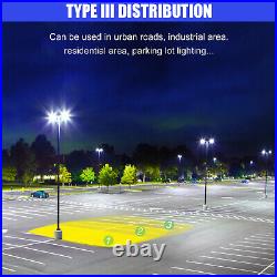 Dusk to Dawn 480V 400W LED Parking lot Light 56000LM Shoebox Stadium Lights