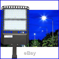 Dusk to Dawn Commercial LED Parking Lot Light with Photocell Flood Shoebox Lamp