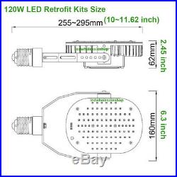 E39 Mogul Base 120W LED Retrofit Kit Replace 250-400W MH/HPS Shoebox Light DLC