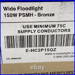 E-conolight E-HC2P15QZ 150W PSMH Metal Halide Outdoor Flood Light Fixture Bronze