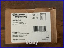 Edwards Signaling Mini Horn/stobe 24v Ac/dc Clear Lens. #6536-g5