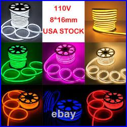 Flex LED Neon Rope Light Home Wedding Commercial Sign Building Decor Outdoor USA