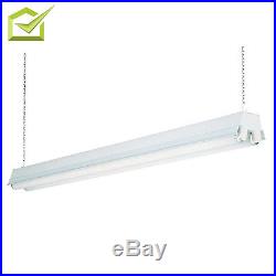 Fluorescent Light Fixture Lamp White Lighting Shop Garage Workshop Ceiling Chain