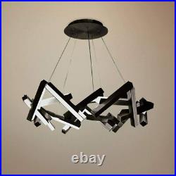 Forms PD-64834-BK LED Chandelier from Chaos 34.00 inches Black/Aged Brass