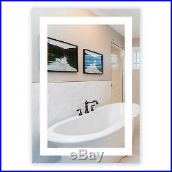 Front-Lighted LED Bathroom Vanity Mirror 28W x 40T Rectangular Wall-Mount