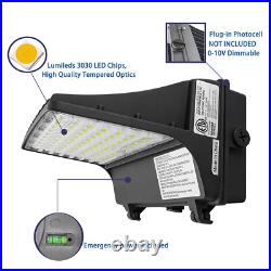 Full Cut-Off LED Wall Pack Light 80/100/120W Tunable withphotocell 5000K 135Lm/w