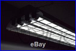 Grey 96W 4 ft. Warehouse Hanging Garage Shop Light Fixture (4) LED T8 24W 4500K