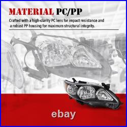 Headlight Assembly Fit Toyota Corolla 2011-2013
