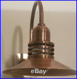 Hi-Lite Manufacturing Copper Exterior Light Sconce Gorgeous Barn Style Steampunk