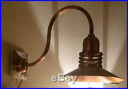 Hi-Lite Manufacturing Copper Exterior Light Sconce Gorgeous Barn Style Steampunk