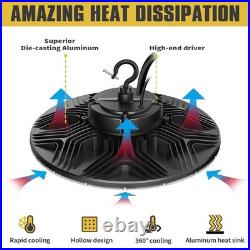High Bay Light 300W UFO Commercial Warehouse Dimmable LED Shop Lighting 100-277V