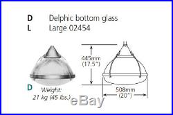 Holophane 20 02454 Lamps. Salvaged. Vintage. Delphic Optic Bottom Glass