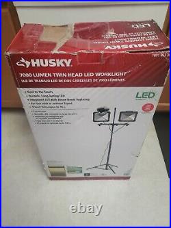 Husky 7000-Lumen Twin-Head LED Work Light