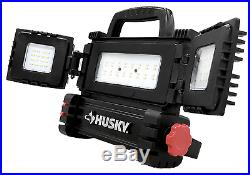 Husky LED Work Light Multi Directional 5 Ft 3200 Lumen Tripod Shop Garage Mobile