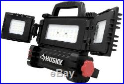 Husky Tripod Work Light LED Multi-Directional 3200-Lumen 360-Degree Side Panel
