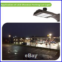 Hykolity 100W LED Shoebox Commerical Pole Light Parking Lot Light 12000lm 5000K