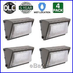 Hykolity 100W LED Wall Pack Commercial Outdoor Security Light 12500lm- 4 Pack