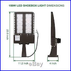 Hykolity 200W LED Shoebox Parking Lot Commercial Street Light Fixture 25000lm